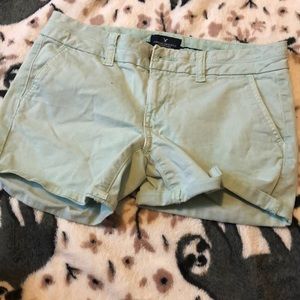 light green american eagle shorts